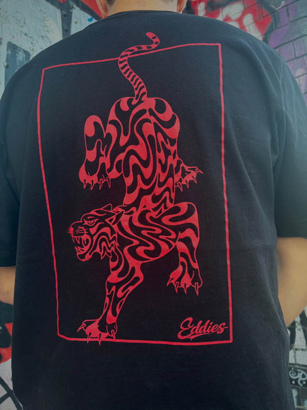 Eddies Tiger Back Print Tee